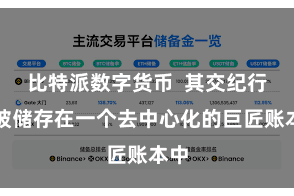 比特派数字货币  其交纪行载被储存在一个去中心化的巨匠账本中