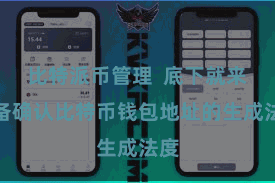 比特派币管理 底下就来详备确认比特币钱包地址的生成法度