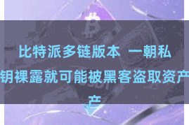 比特派多链版本 一朝私钥裸露就可能被黑客盗取资产